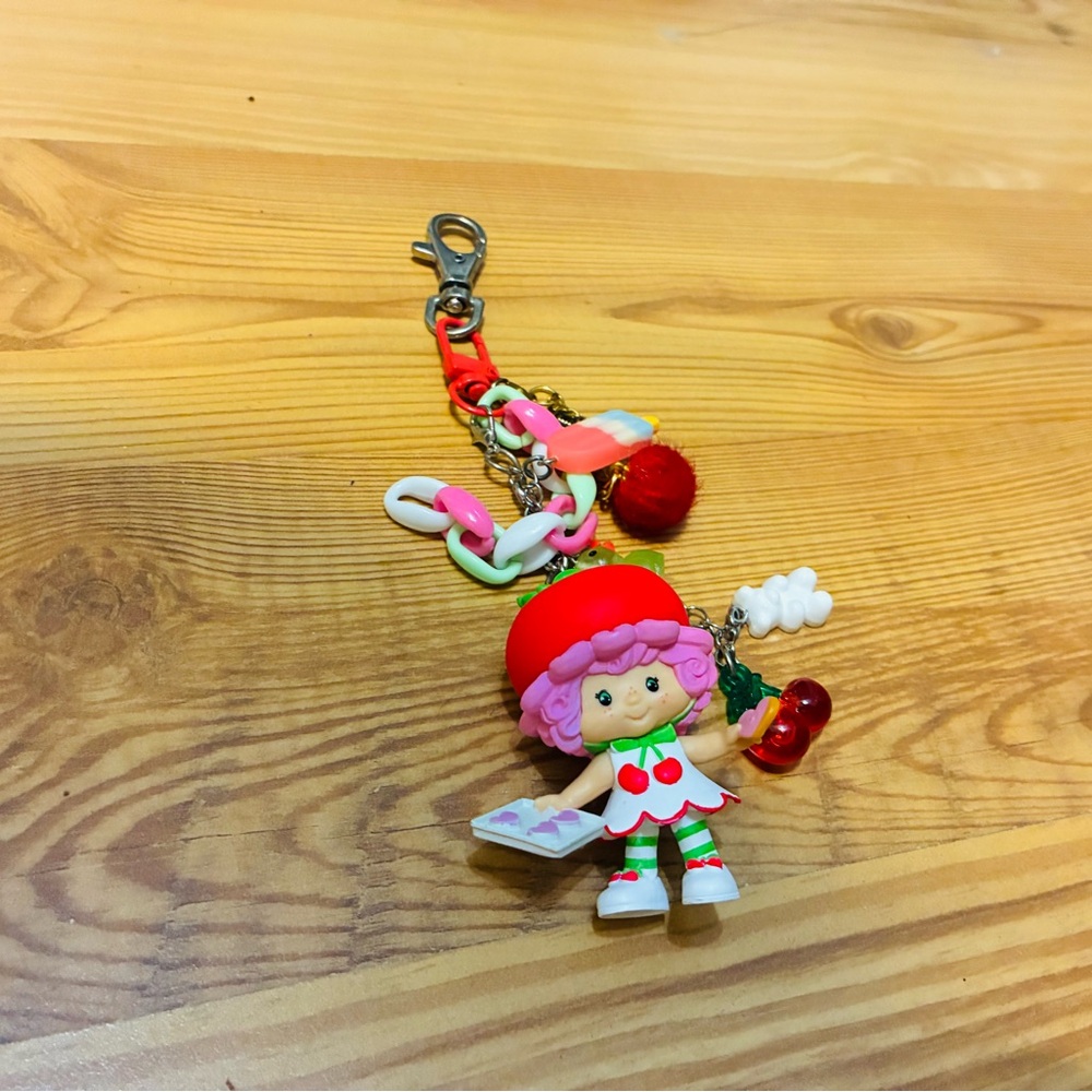 Handmade Cherry strawberry Shortcake friend Charm Keychain - Accessories